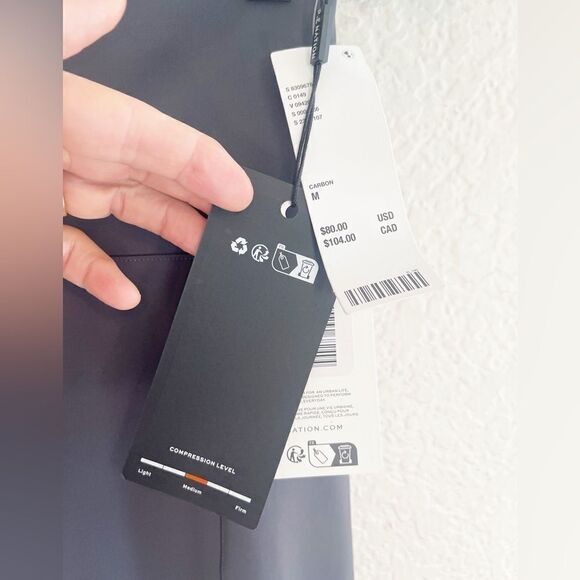 P.E Nation Full Force flared Leggings with split hem zip dark shadow gray NWT. M - Picture 8 of 13